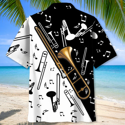 Trombone Classic Hawaiian Shirt, custom shirt gift for men (view 4)