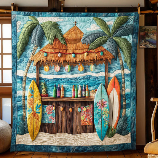 Tropical Summer Stand Quilt Blanket