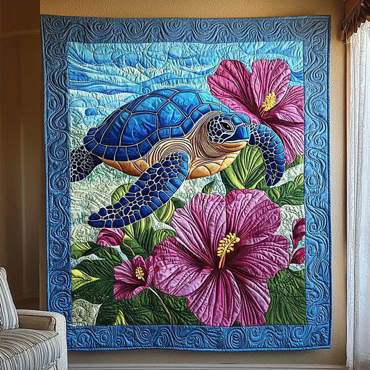 Tropical Turtle Quilt Blanket