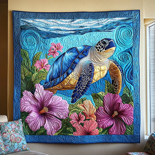 Tropical Turtle Quilt Blanket