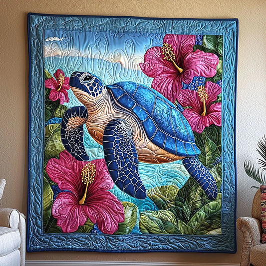 Tropical Turtle Quilt Blanket