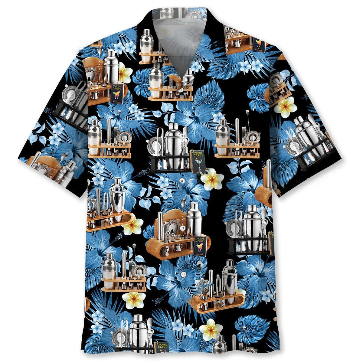Tropical Bartender Set Hawaiian Shirt, custom shirt gift for men (view 4)