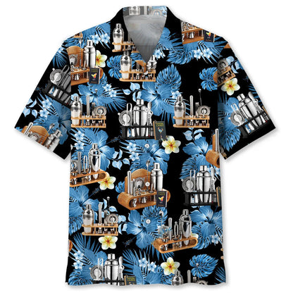 Tropical Bartender Set Hawaiian Shirt, custom shirt gift for men (view 4)
