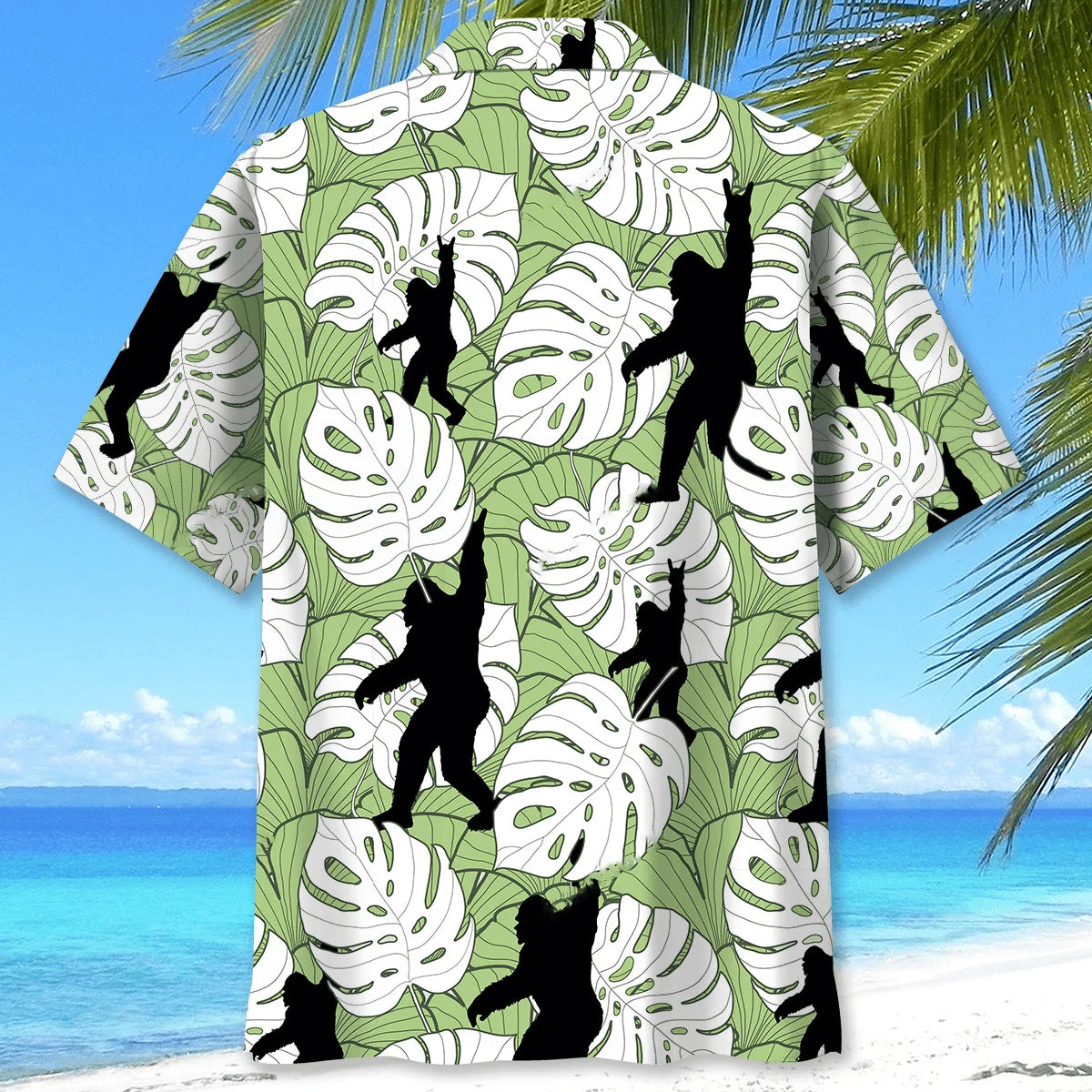 Tropical Bigfoot Hawaiian Shirt, custom shirt gift for men