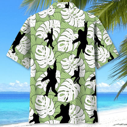 Tropical Bigfoot Hawaiian Shirt, custom shirt gift for men