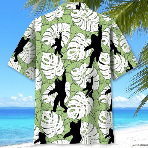 Tropical Bigfoot Hawaiian Shirt, custom shirt gift for men
