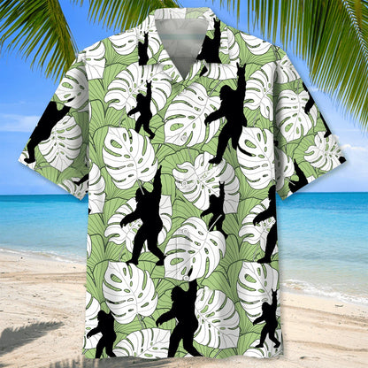 Tropical Bigfoot Hawaiian Shirt, custom shirt gift for men (view 4)