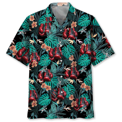 Tropical Boxing Gloves Hawaiian Shirt, custom shirt gift for men (view 2)