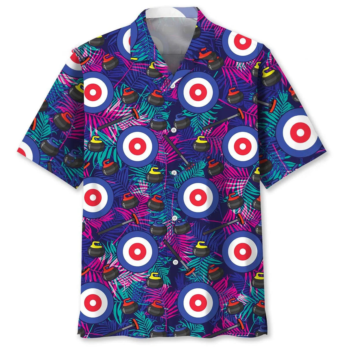 Tropical Curling Hawaiian Shirt Men, custom shirt gift for men (view 2)