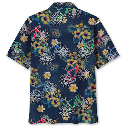Tropical Cycling Hawaiian Shirt, custom shirt gift for men (view 2)