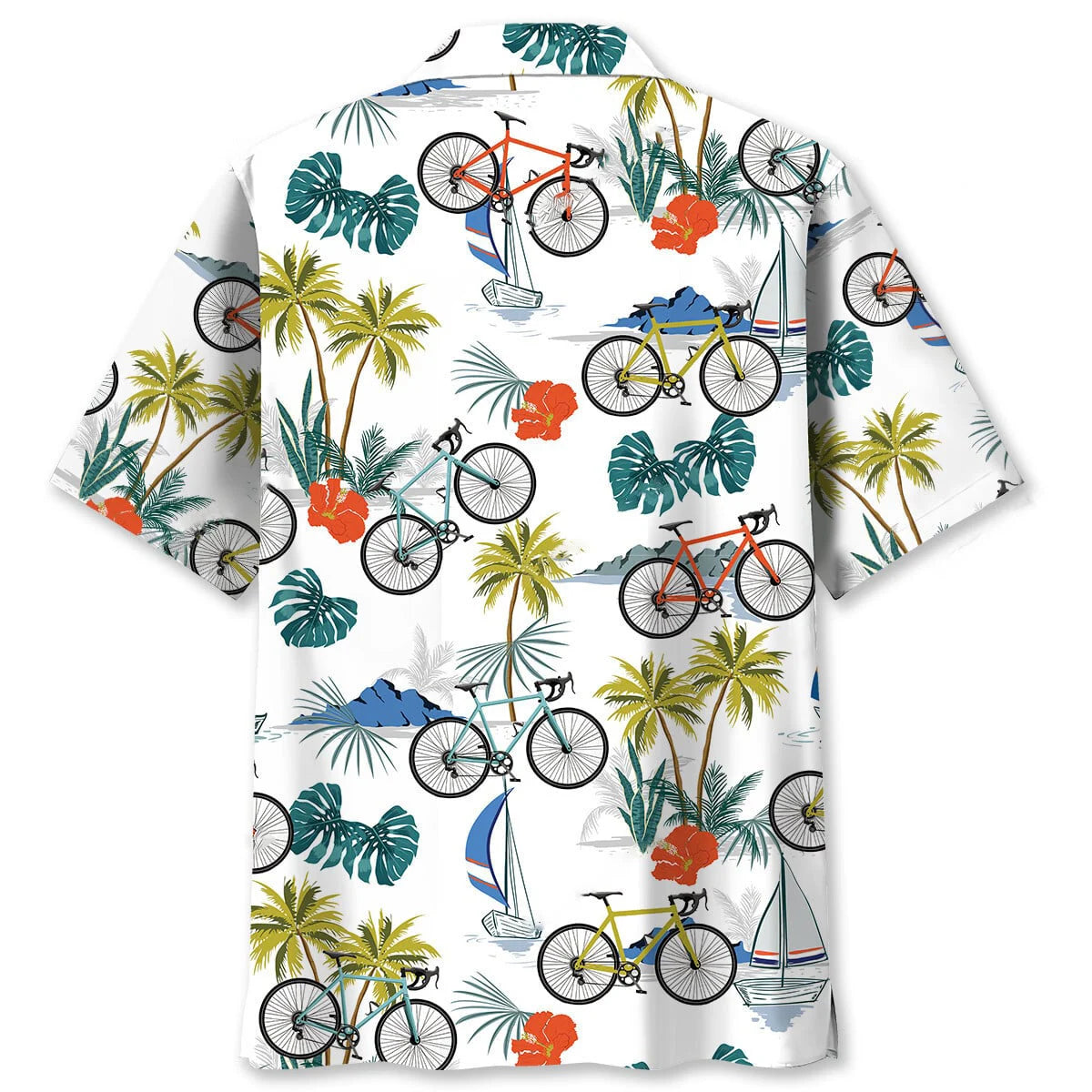 Tropical Cycling Hawaiian Shirt Men, custom shirt gift for men (view 2)