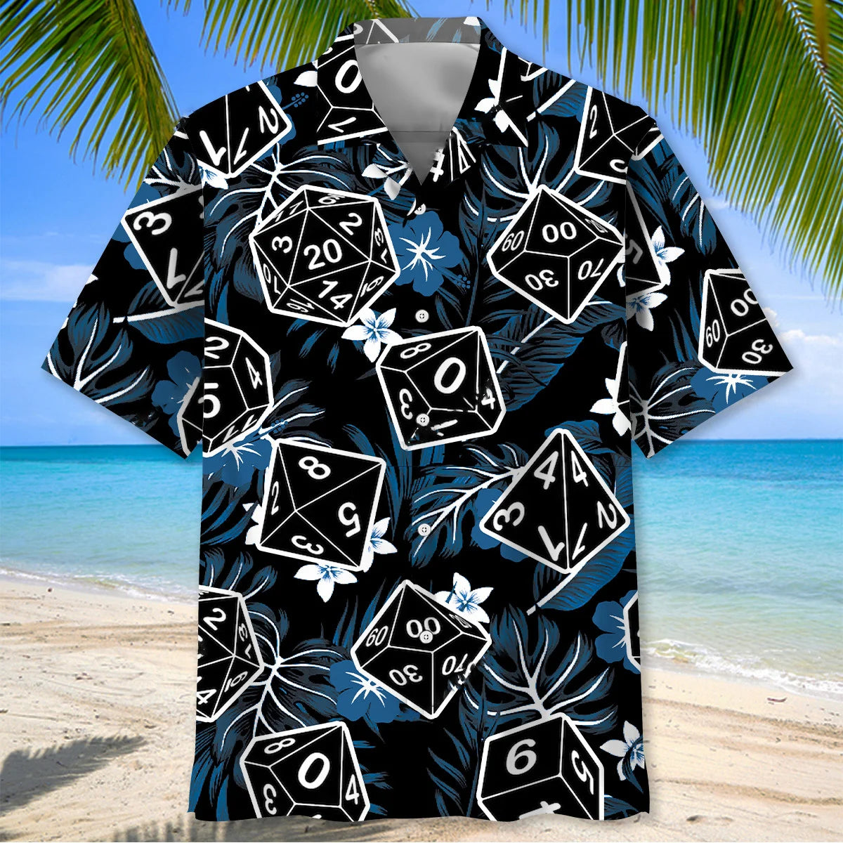 Tropical Dices Hawaiian Shirt, custom shirt gift for men (view 2)