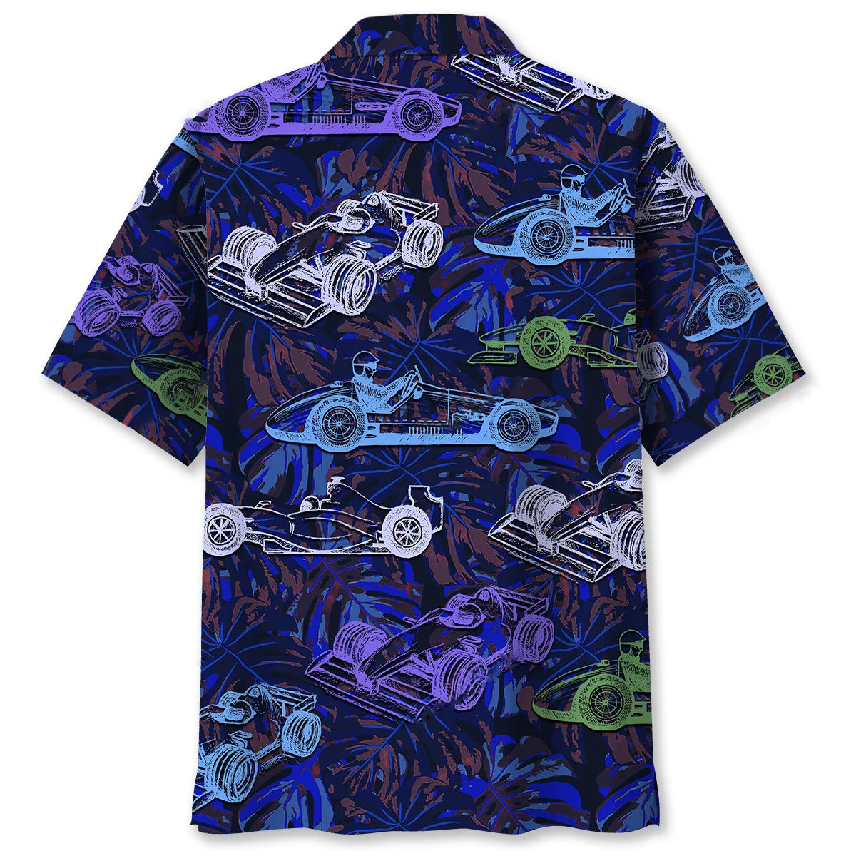 Tropical F1 Racing Hawaiian Shirt, custom shirt gift for men (view 2)