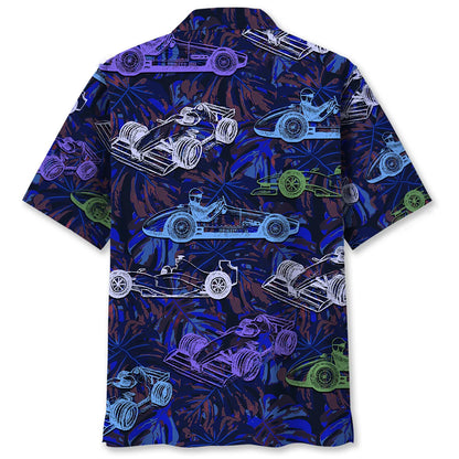 Tropical F1 Racing Hawaiian Shirt, custom shirt gift for men (view 2)
