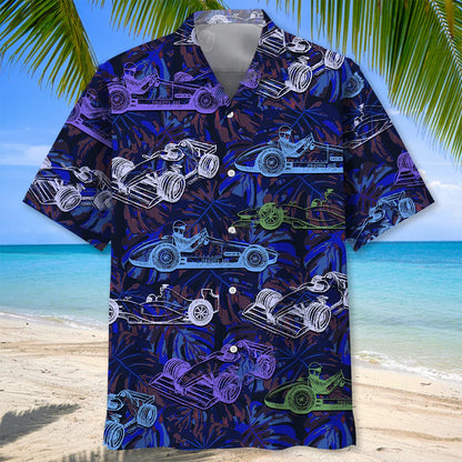 Tropical F1 Racing Hawaiian Shirt, custom shirt gift for men (view 4)