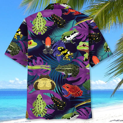 Tropical Frog Hawaiian Shirt, custom shirt gift for men (view 3)