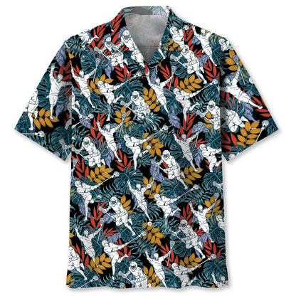 Tropical Lacrosse Hawaiian Shirt, custom shirt gift for men (view 2)