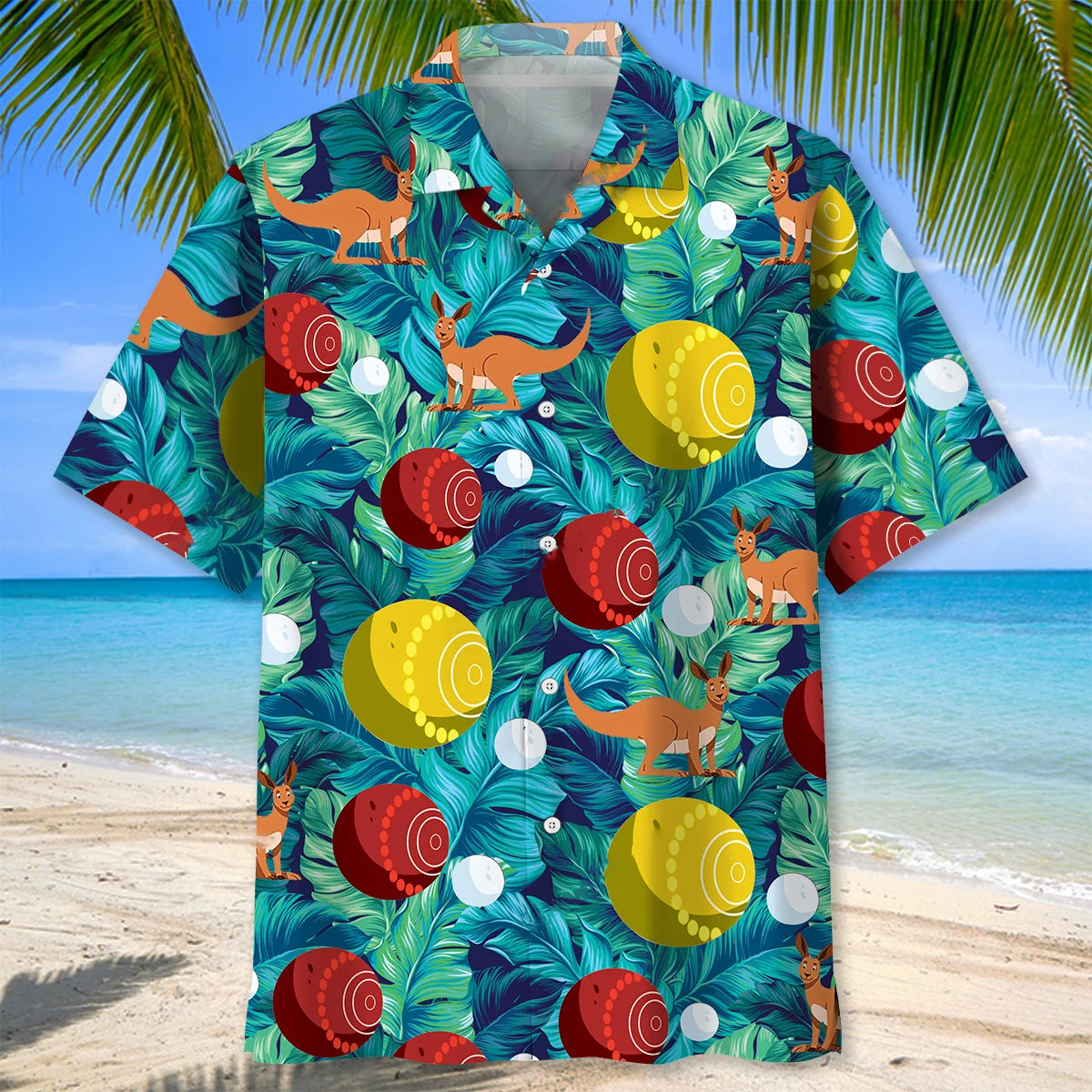 Tropical Lawn Bowling Hawaiian Shirt, custom shirt gift for men