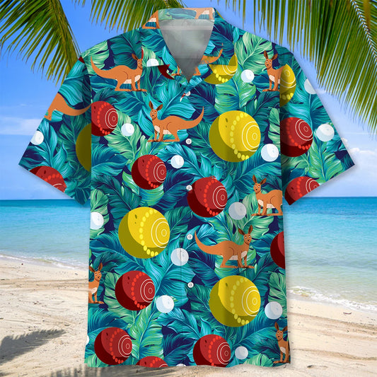 Tropical Lawn Bowling Hawaiian Shirt, custom shirt gift for men