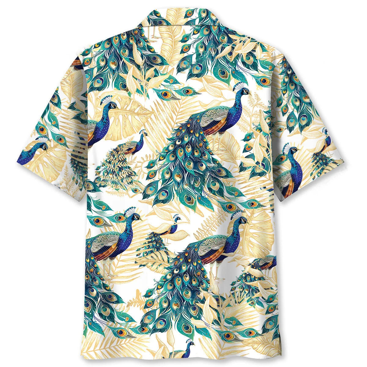 Tropical Peacock Hawaiian Shirt, custom shirt gift for men (view 2)
