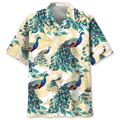 Tropical Peacock Hawaiian Shirt, custom shirt gift for men (view 4)