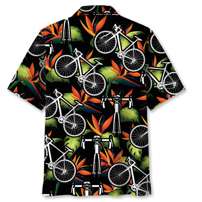 Tropical Road Bike Hawaiian Shirt, custom shirt gift for men (view 4)