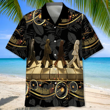 Tropical Rock Band Hawwaiian Shirt, custom shirt gift for men (view 2)