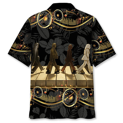 Tropical Rock Band Hawwaiian Shirt, custom shirt gift for men (view 4)