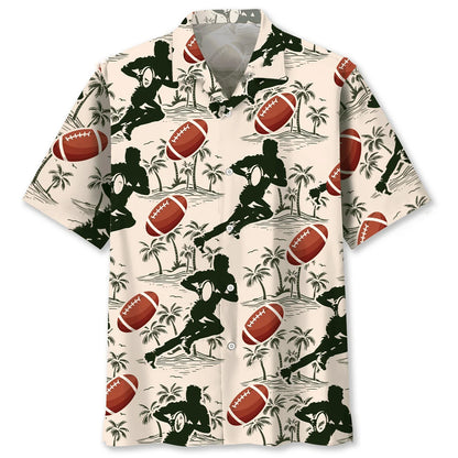 Tropical Rugby Hawaiian Shirt, custom shirt gift for men (view 4)