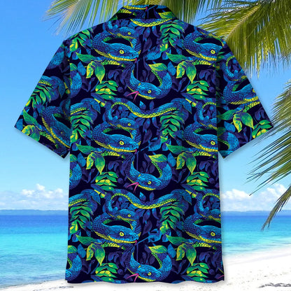 Tropical Snake Hawaiian Shirt, custom shirt gift for men (view 3)