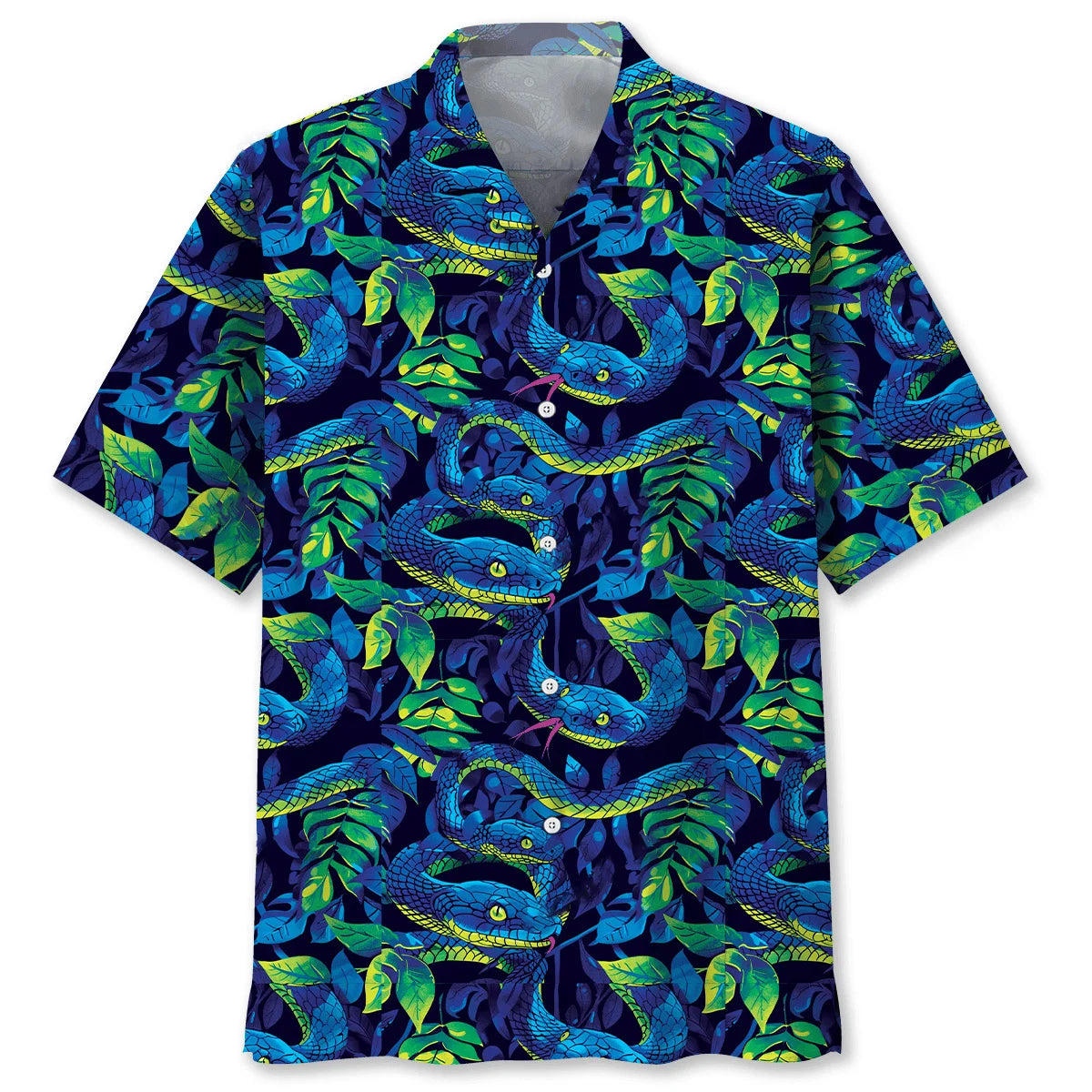 Tropical Snake Hawaiian Shirt, custom shirt gift for men (view 4)