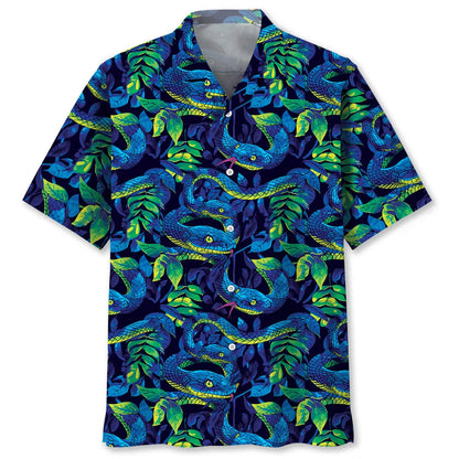 Tropical Snake Hawaiian Shirt, custom shirt gift for men (view 4)
