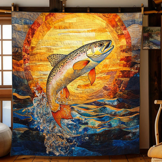 Trout Quilt Blanket