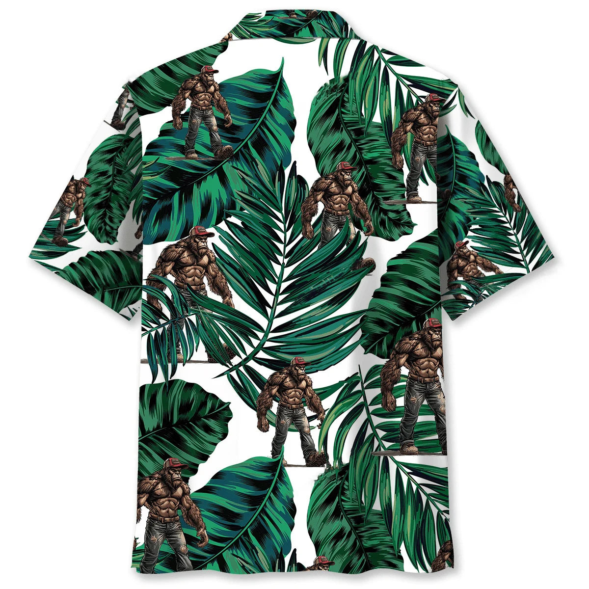 Trucker Bigfoot Hawaiian Shirt, custom shirt gift for men (view 2)