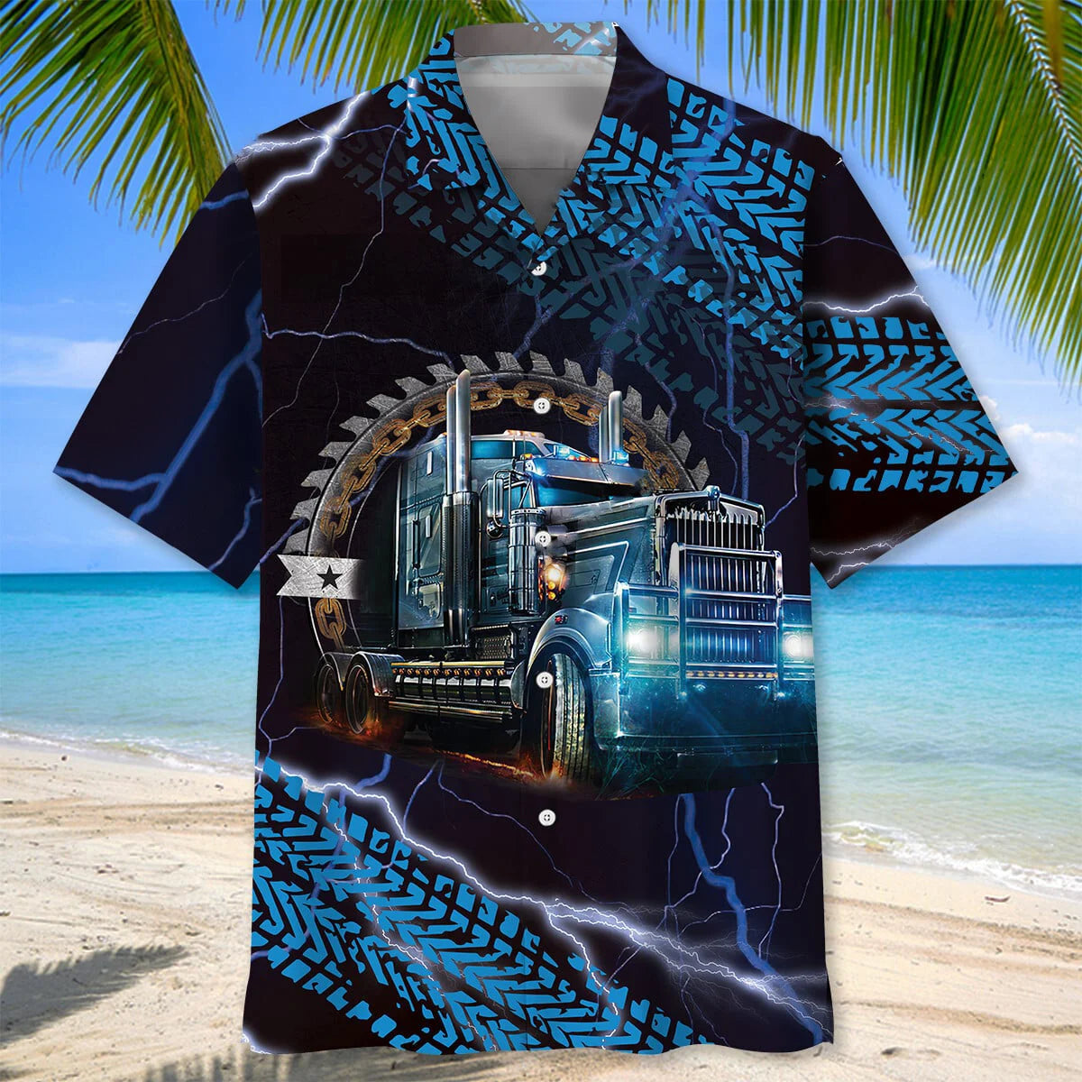 Trucker Light Hawaiian Shirt, custom shirt gift for men