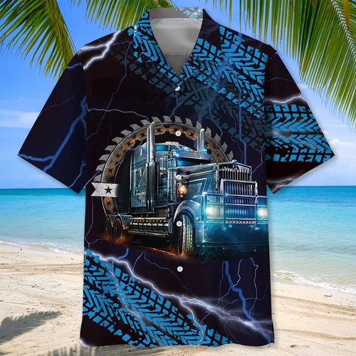 Trucker Light Hawaiian Shirt, custom shirt gift for men