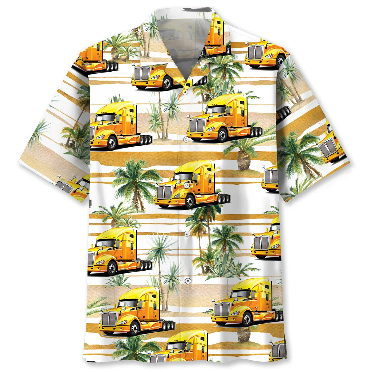 Trucker Tropical Hawaiian Shirt, custom shirt gift for men (view 4)