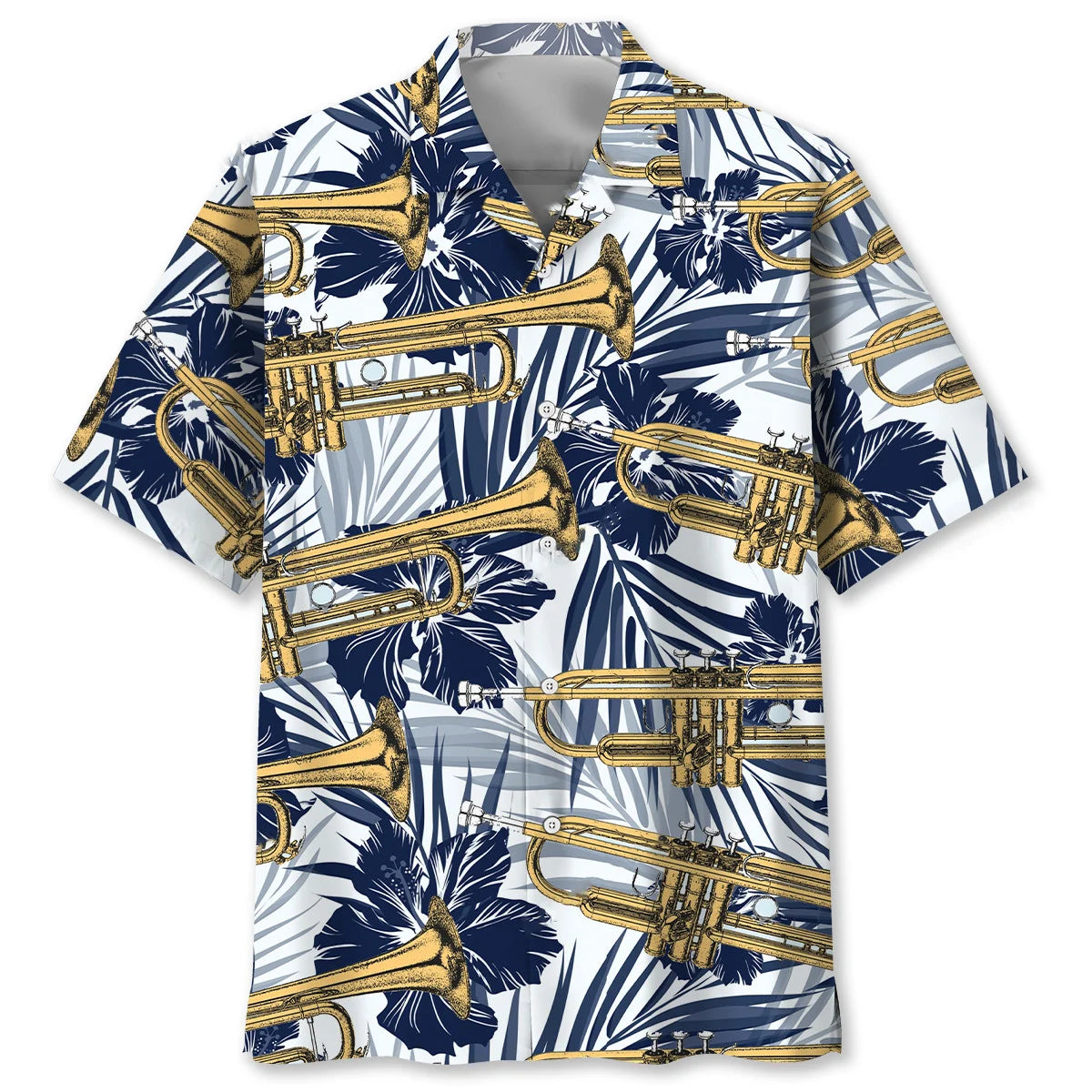 Trumpet Hibiscus Hawaiian Shirt, custom shirt gift for men
