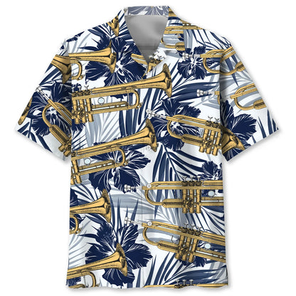 Trumpet Hibiscus Hawaiian Shirt, custom shirt gift for men