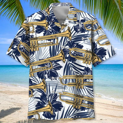 Trumpet Hibiscus Hawaiian Shirt, custom shirt gift for men (view 2)