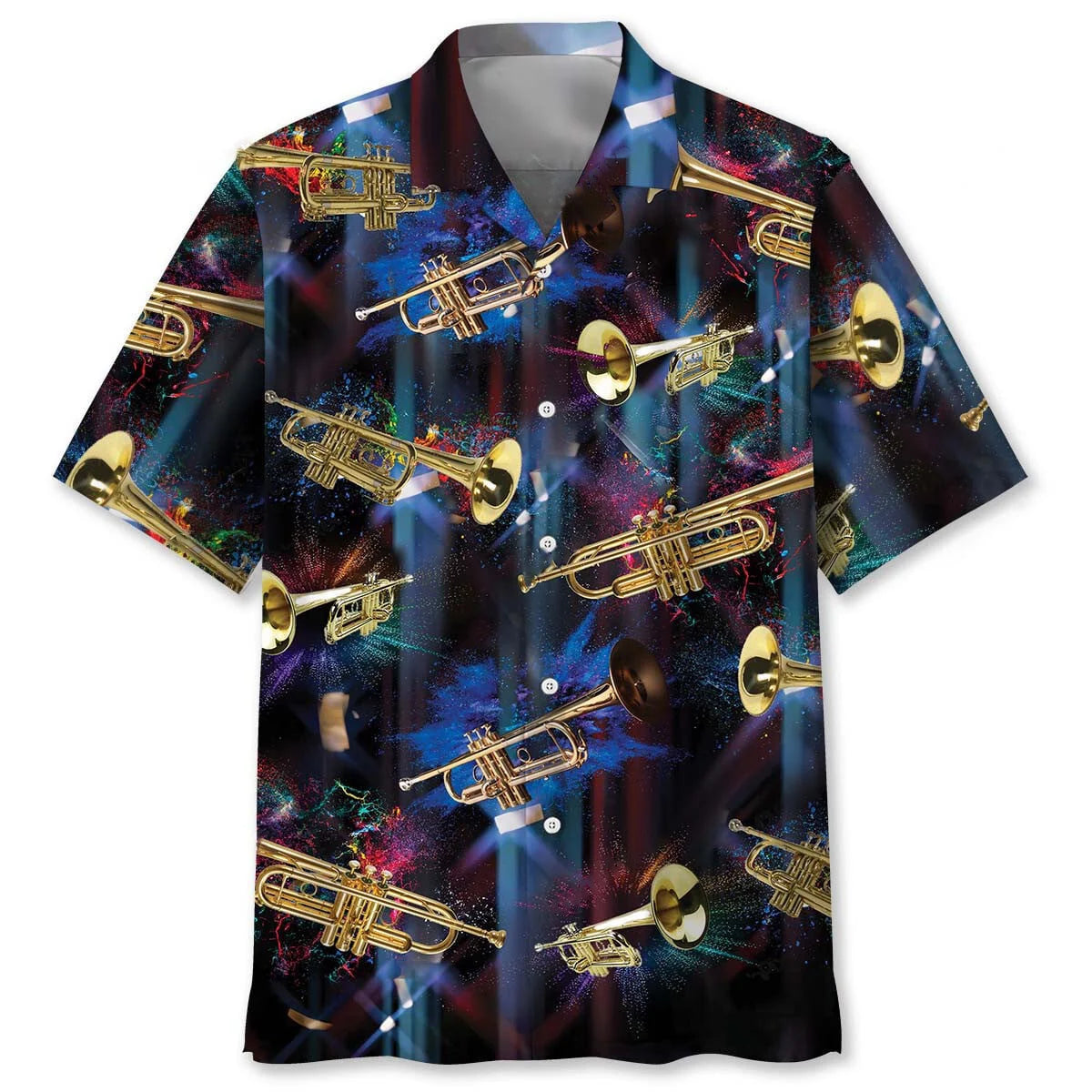 Trumpet Light Hawaiian Shirt, custom shirt gift for men (view 2)