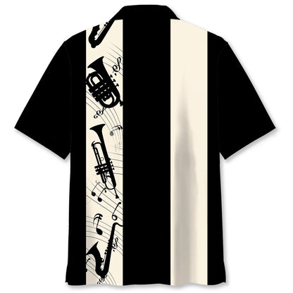 Trumpet Musical Hawaiian Shirt, custom shirt gift for men (view 2)