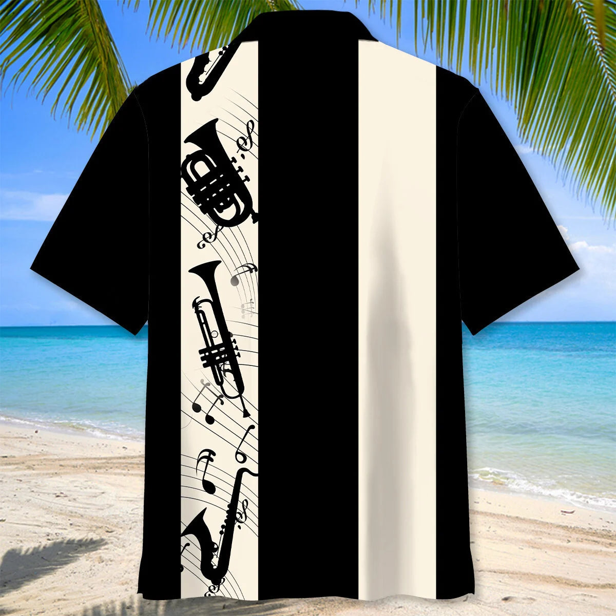 Trumpet Musical Hawaiian Shirt, custom shirt gift for men (view 3)