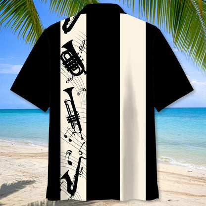 Trumpet Musical Hawaiian Shirt, custom shirt gift for men (view 3)