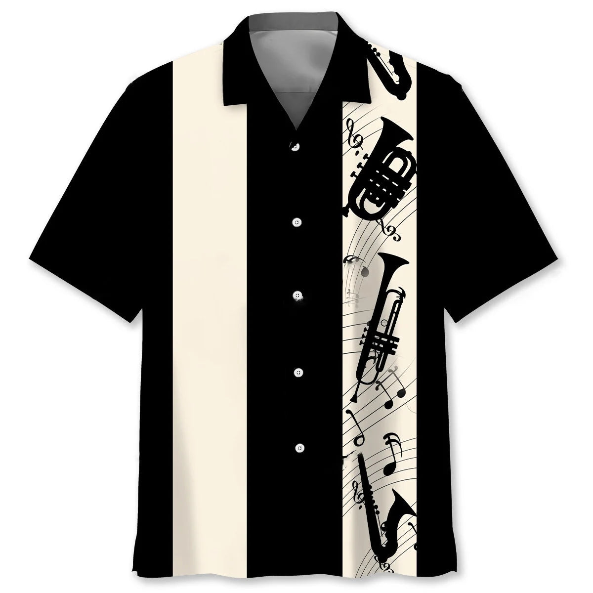Trumpet Musical Hawaiian Shirt, custom shirt gift for men (view 4)