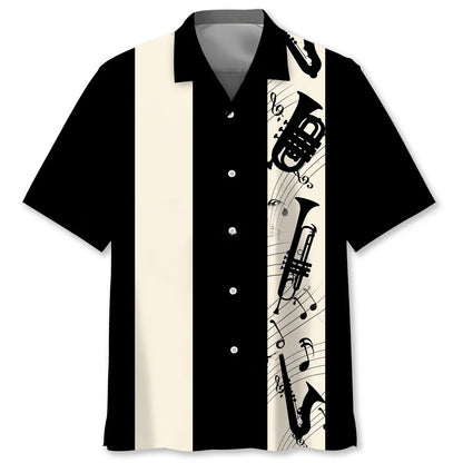 Trumpet Musical Hawaiian Shirt, custom shirt gift for men (view 4)