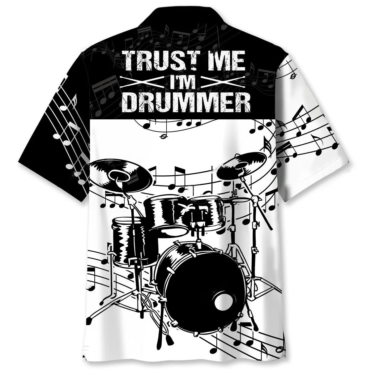 Trust Me I M a Drummer Hawaiian Shirt, custom shirt gift for men (view 2)