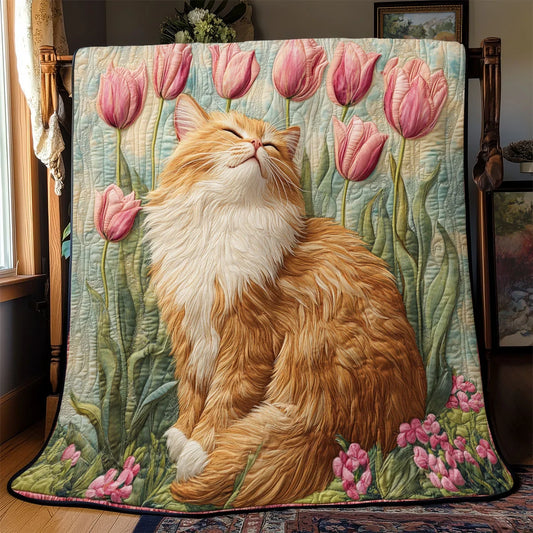 Tulip Cat Quilt Blanket