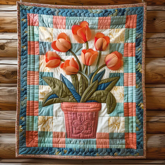Tulip Pot Quilt Blanket