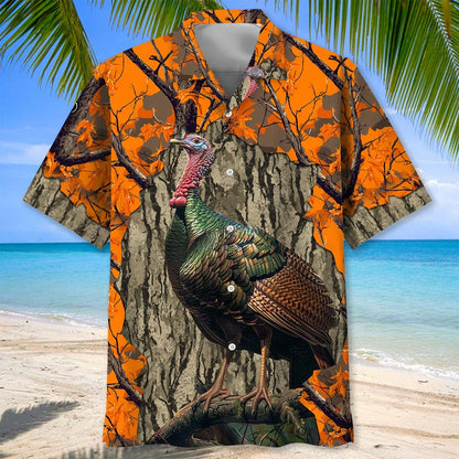 Turkey Hunter Hawaiian Shirt, custom shirt gift for men (view 2)